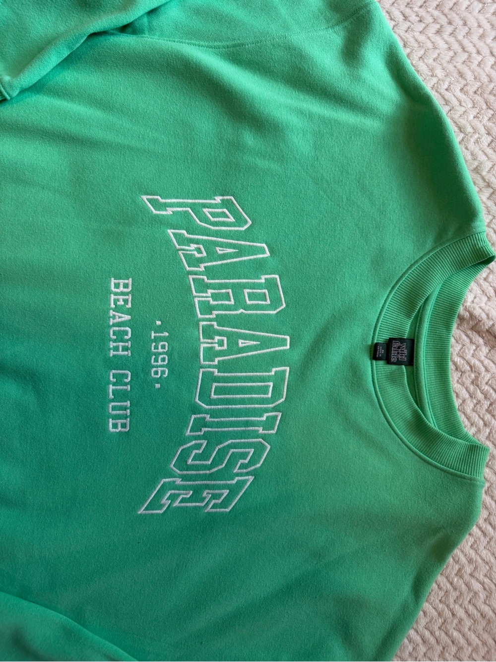 Wild Fable Green 'Paradise Beach Club' Sweatshirt - Picture 2 of 5